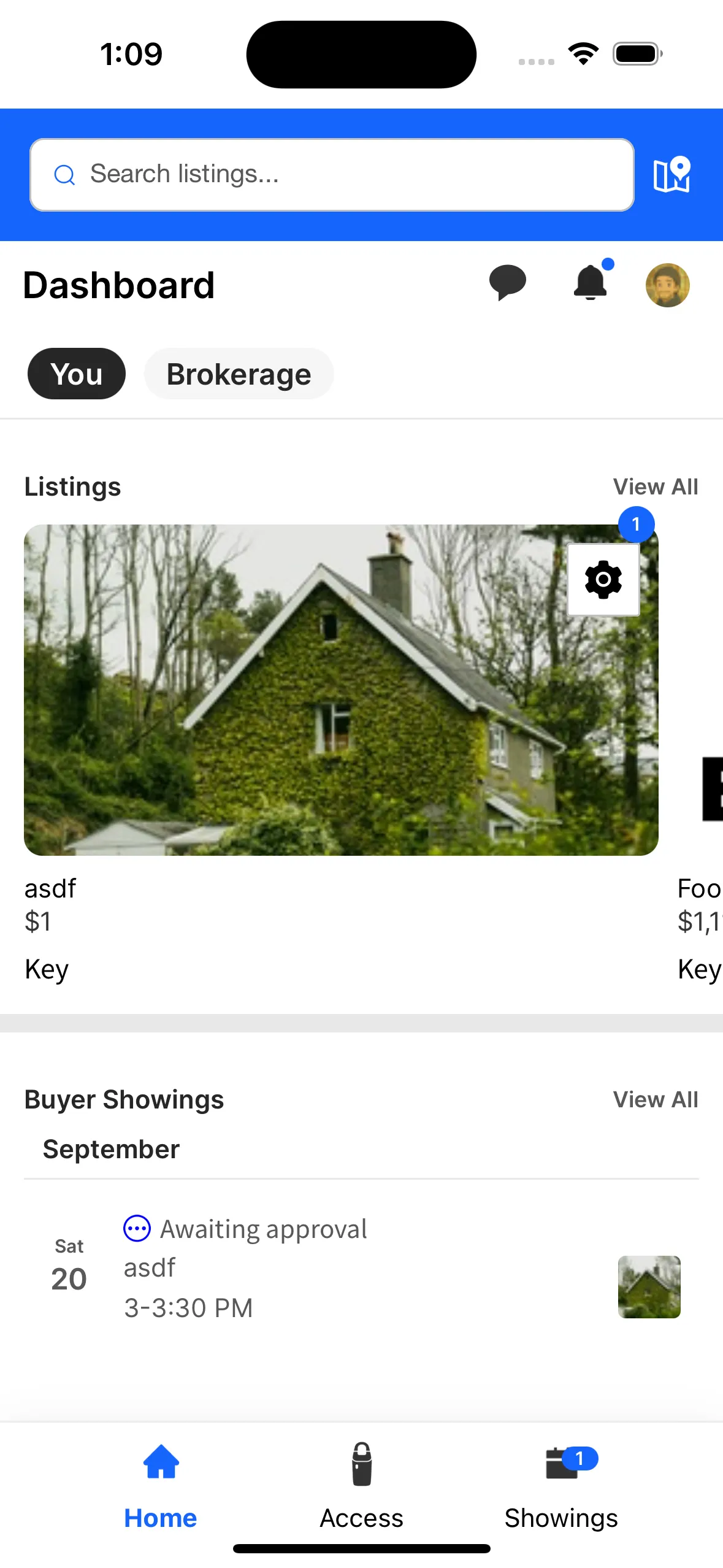 Screenshot of BrokerBay app on the home screen