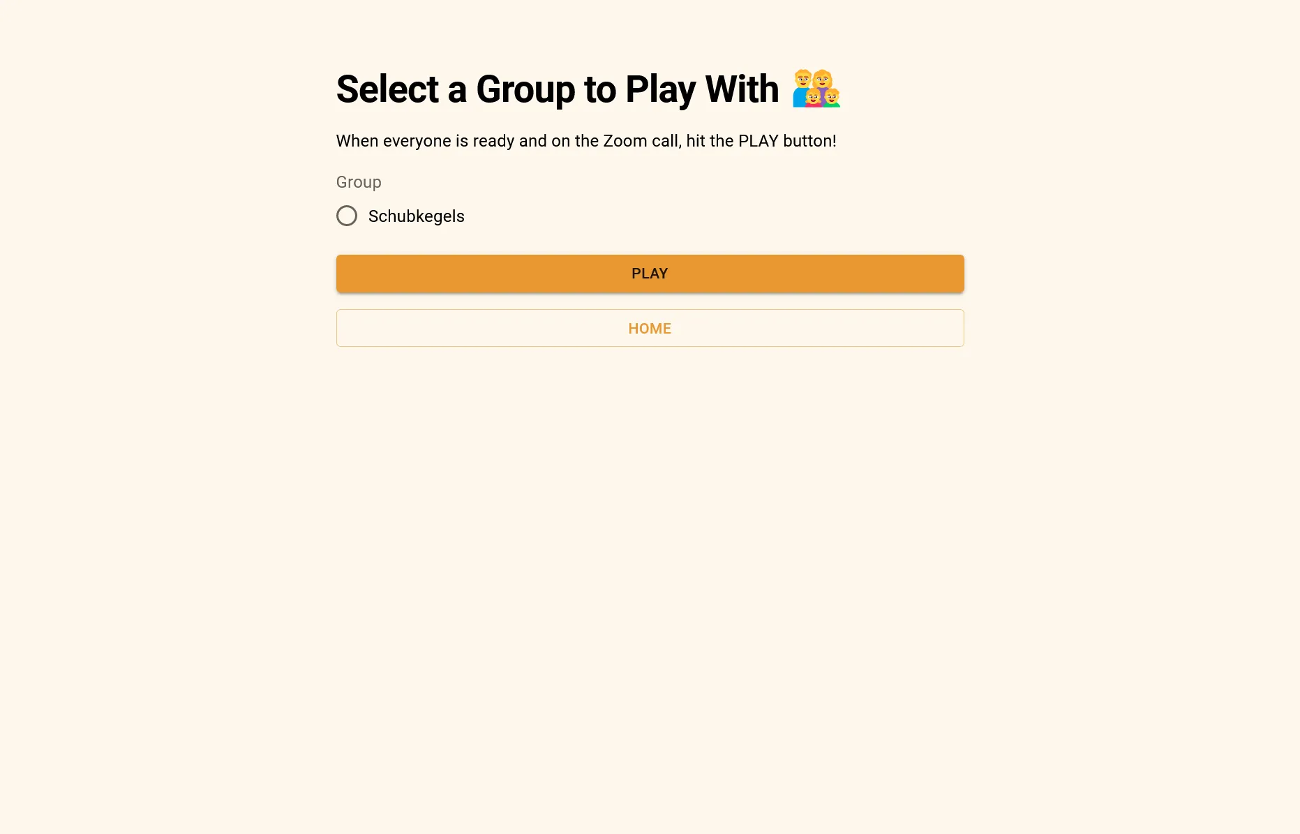 Game lobby