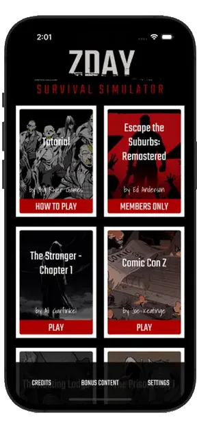Story selection screen