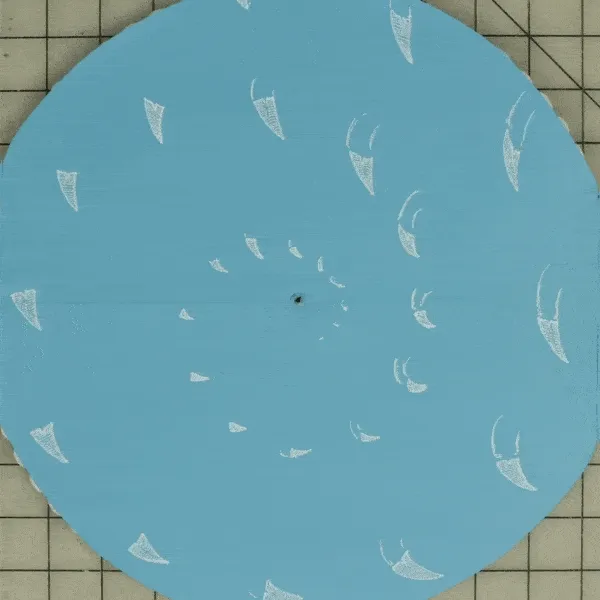 Zoetrope animation of a paper airplane falling